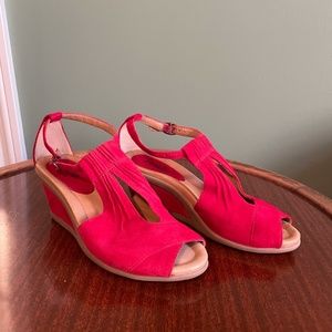 Earth Red Suede Heels